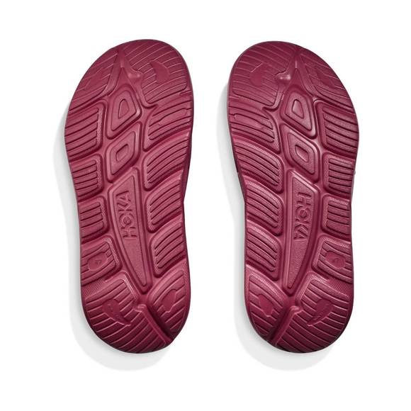 NEW HOKA women's ora recovery slide sandal in beet - Picture 4 of 5